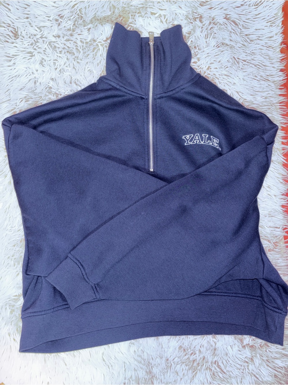 Yale University Navy Half-Zip Turtleneck Pullover